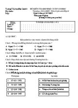 Đề kiểm tra định kỳ cuối năm môn Lịch sử, Địa lý Lớp 5 - Năm học 2014-2015 - Trường Tiểu học Đại Lãnh 2